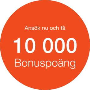 Stor röd cirkel med texten 10000 bonuspoäng